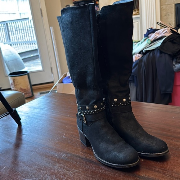 White Mountain Paulina black heeled boots size 8M - Picture 1 of 5